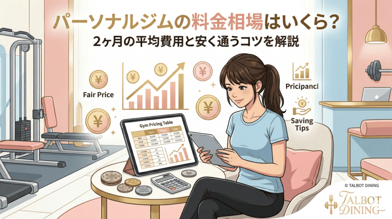 パーソナルジムの料金相場はいくら？2ヶ月の平均費用と安く通うコツを解説